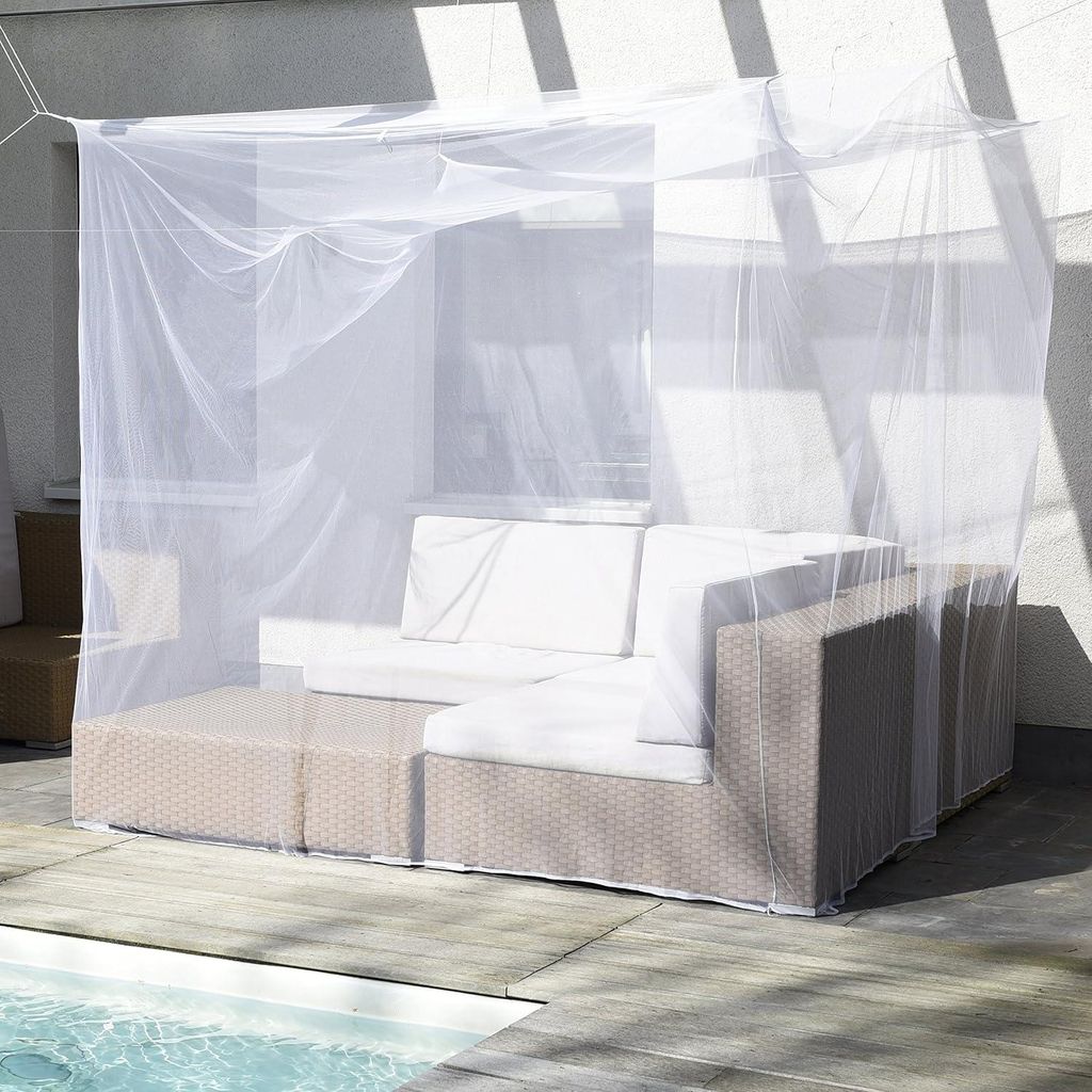 XXL Moskitonetz für Doppelbett - Insektenschutznetz 200x220x200cm