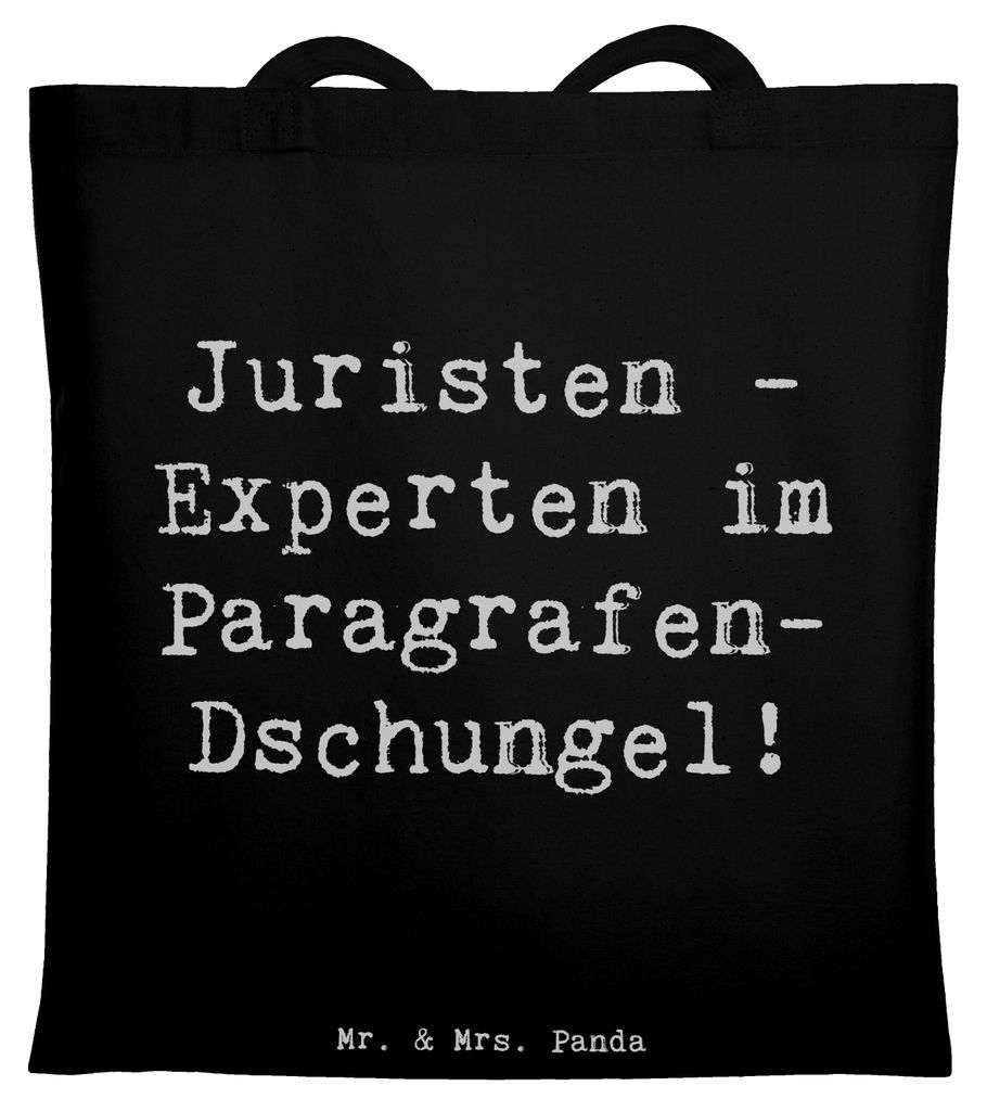 Mr. & Mrs. Panda Stoffbeutel Spruch Jurist Experte - Schwarz - Geschenk, Jurastudium, Berufsgestaltung, Tote Bag, Rechtsanwalt, Rechtperten, handge...