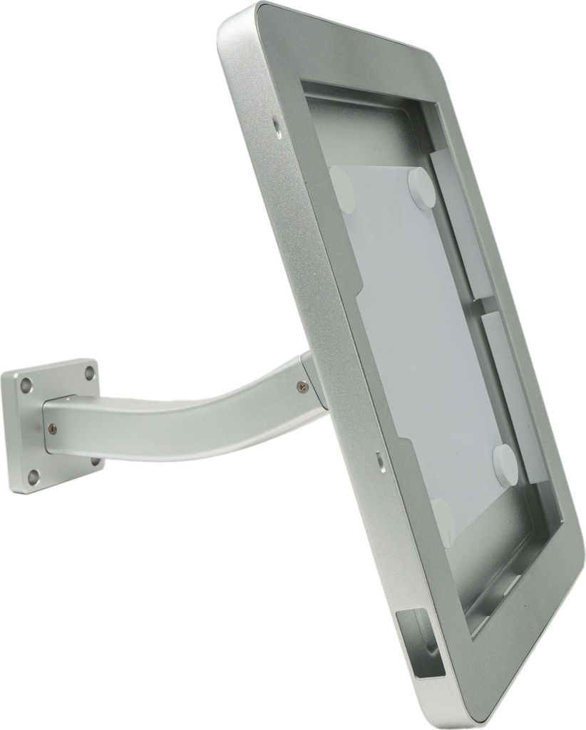 SYSTEM-S Wand Halterung abschließbar für Microsoft Surface Pro 7 Pro 3 Pro 4 12.3" in Grau