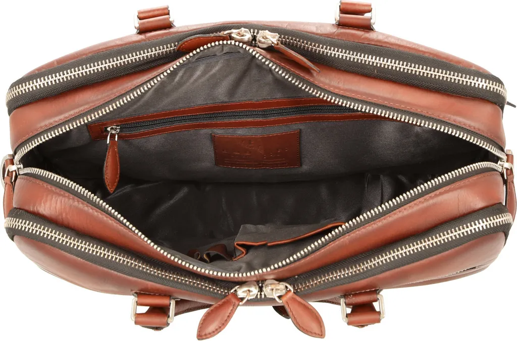 Porte-documents Bugatti Domus Cognac avec Protection RFID Intégrée - 18