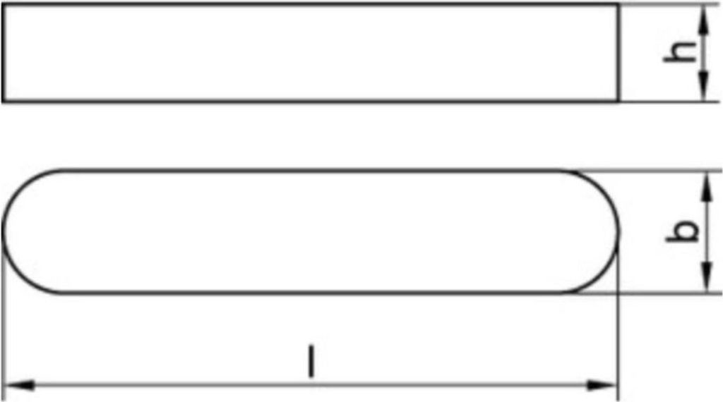 Reyher Passfedern DIN 6885 A 4 A 8 x 7 x 28 A 4 (10 Stück)