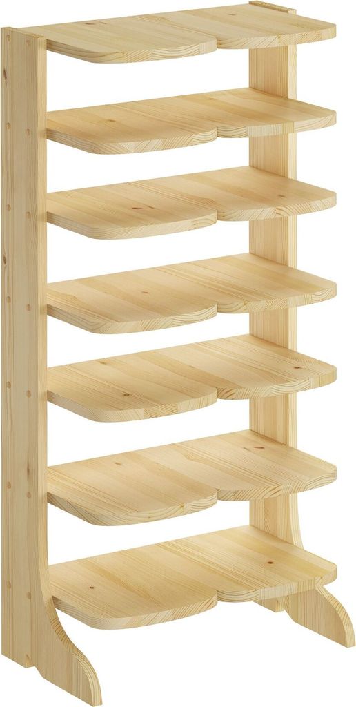 90.80-01 Doppel-Schuhregal Schuhständer Holz Stiefelform