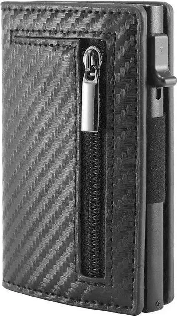 Portafoglio Sottile Portacarte Design Minimalista Color Fuliggine