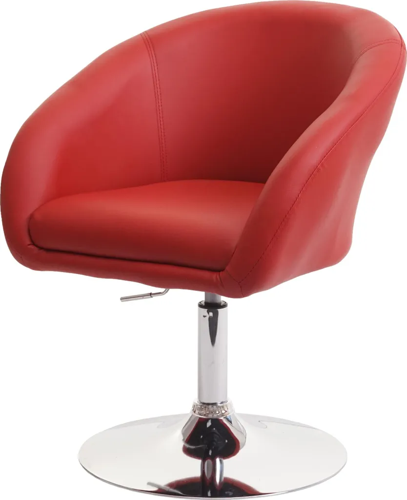 Sedia HWC-F19 Rosso Ecopelle: Girevole, Regolabile, Prezzo Imbattibile