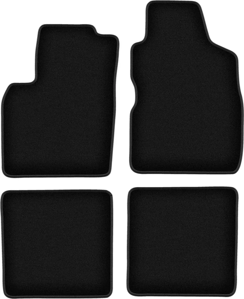 Tappetini in velluto per Fiat Panda III hatchback (2012-) -Nero