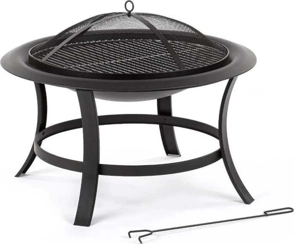 Braséro de jardin FIELDMANN FZG 1025 Point Focal en Acier Robuste Noir