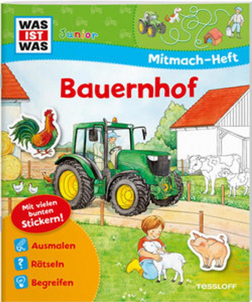 WAS IST WAS Junior Mitmach-Heft Bauernhof Produktbild 