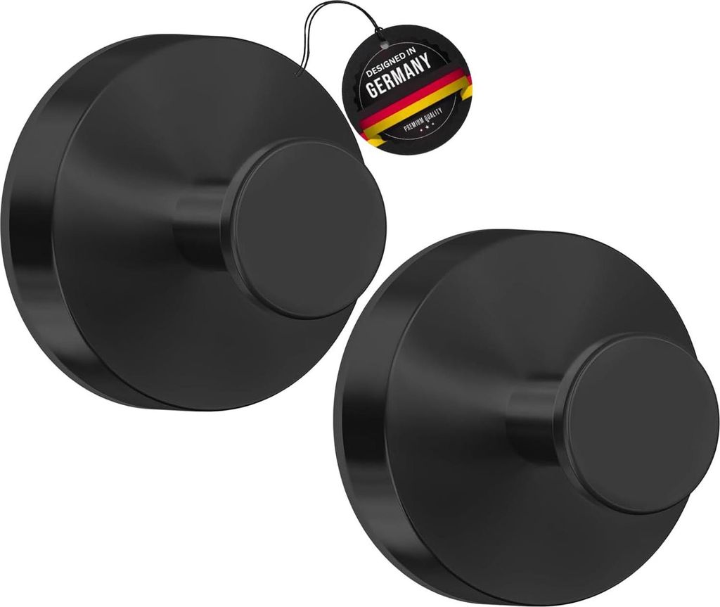 Stahl-Halter für Handtücher - Edelstahl - Schwarz - Hochwertiger Haken