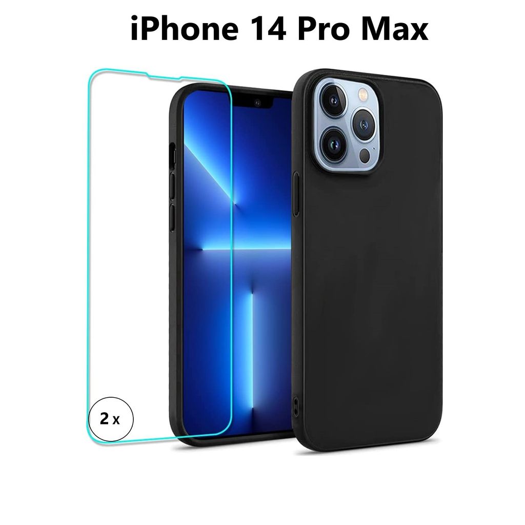 Robust Schwarz Hülle für iPhone 14 Pro Max