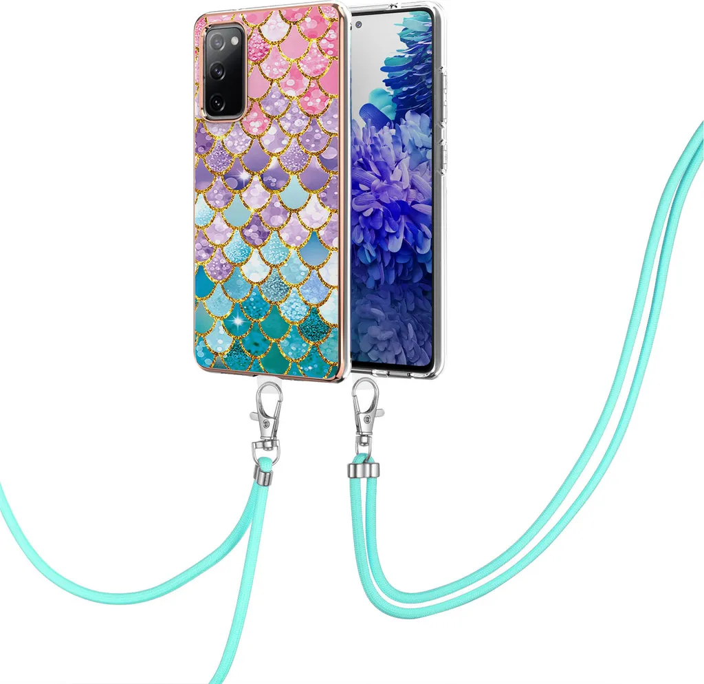 Cover a Tracolla Samsung S20 FE - Custodia TPU con Cordino Colorato