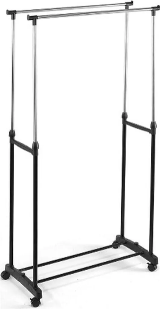 Appendiabiti con ruote Kipit in acciaio inox nero in plastica 80 x 43 x 160 cm