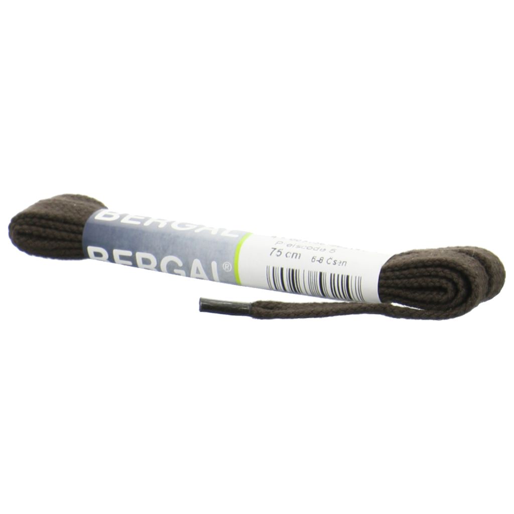 1 Paar Bergal Schnürsenkel dunkelbraun - flach - 7 0 mm breit (60 cm)