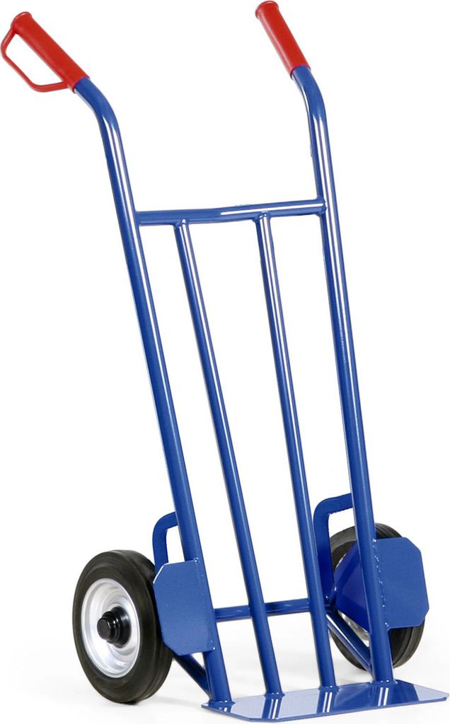 Protaurus Stahlrohr-Stapelkarre 350kg Traglast Rollenlager Vollgummi 250x60mm