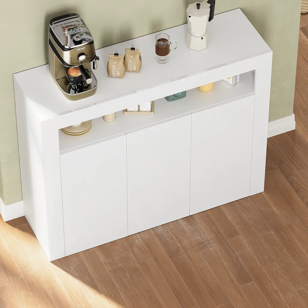 Commode de Rangement Blanche LED pour Gagner de l'Espace en Cuisine - 3