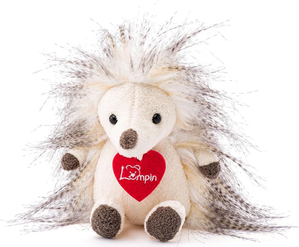 Plüschtier Igel Archie 15 cm mit rotem Herz, geeignet für Babys und Kleinkinder ab 0+