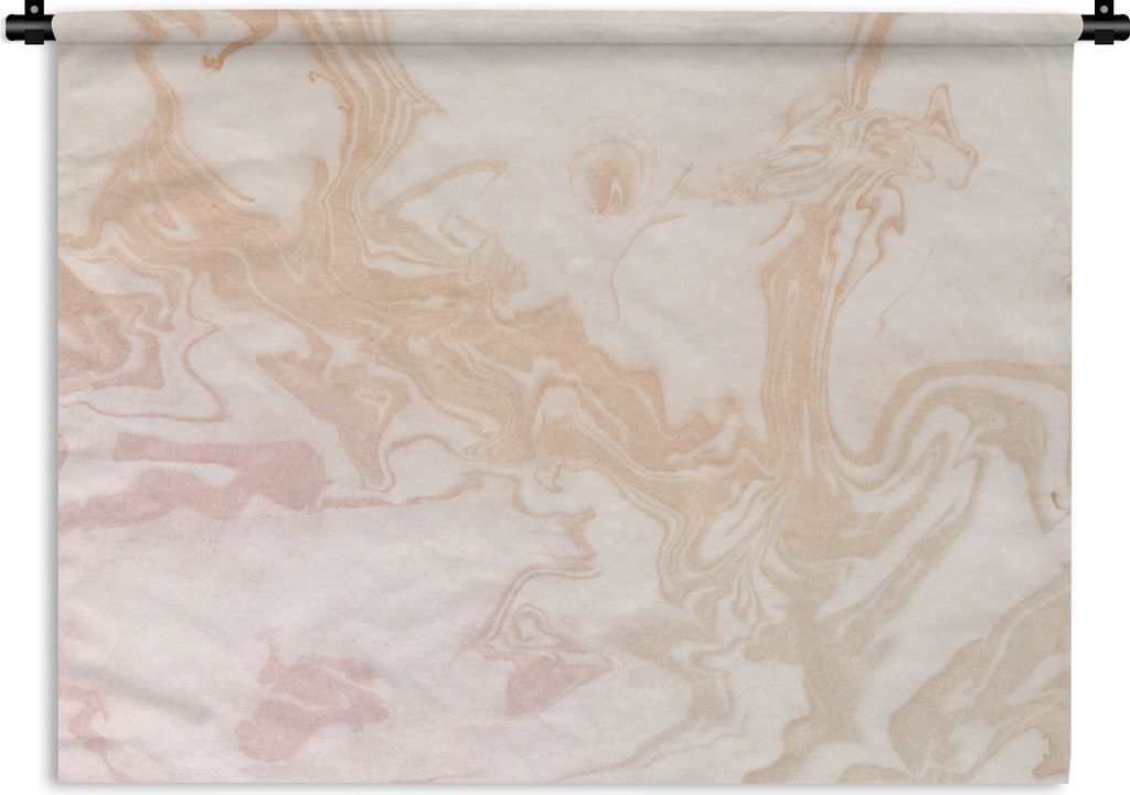 MuchoWow Wandteppich Wandbehang Marmor - Rosa - Muster 120x90 cm Tapisserie Dekoration Wandtuch - Wohnen - Aufhänger für die Wand