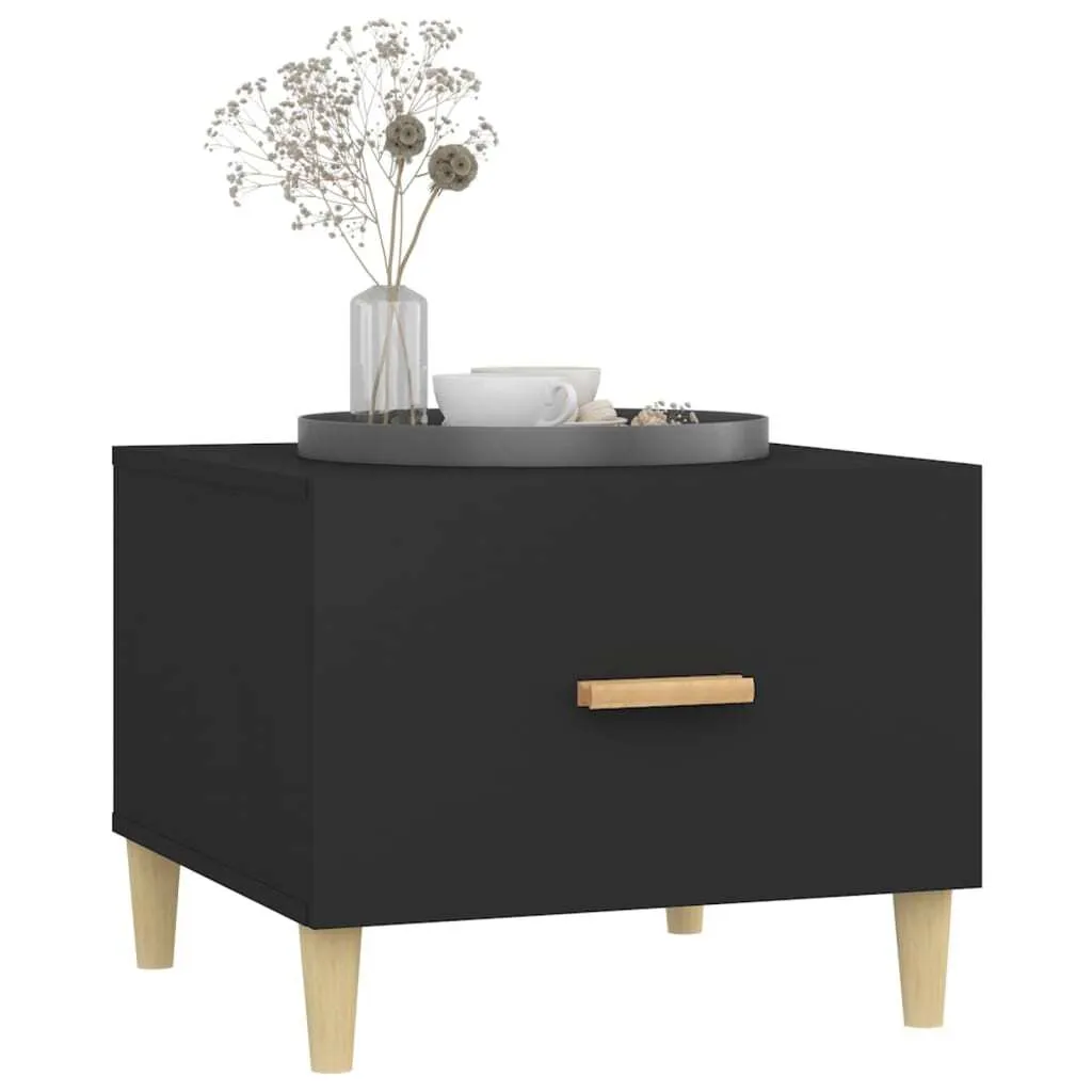 2 Tavolini da Caffè Neri 50x50x40 cm - Complementi d'Arredo Minimal - 5