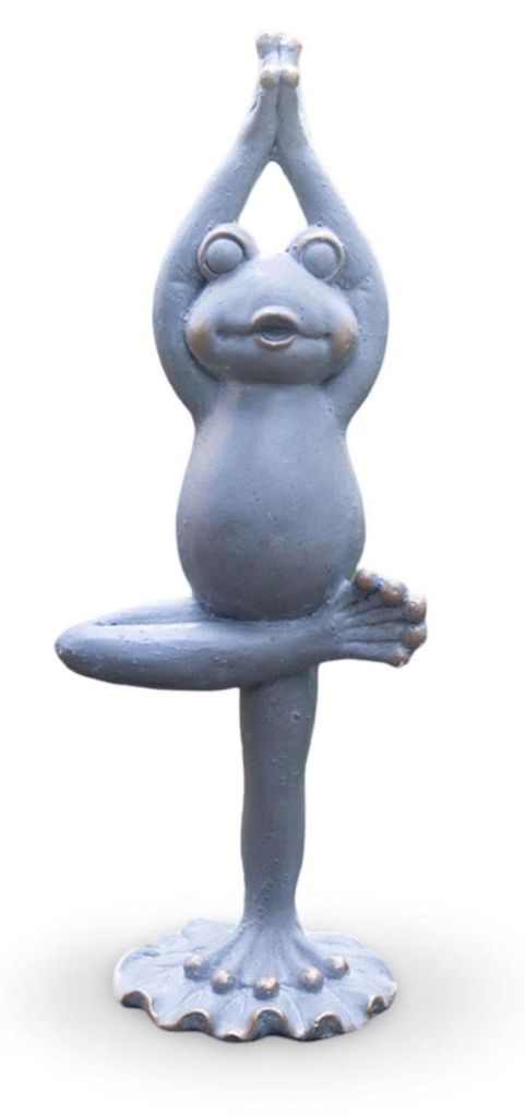 2x Figur Frosch Yoga stehend 26x18x68cm Gartenfiguren Produktbild 