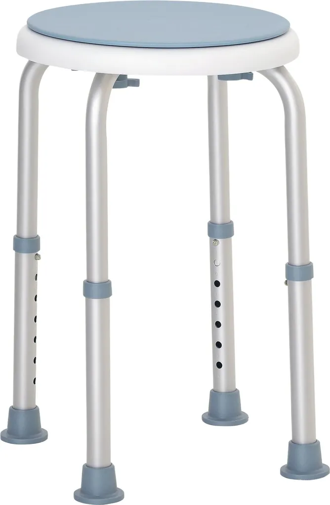 Chaise de douche antidérapante pivotante 360° réglable charge max 135 kg