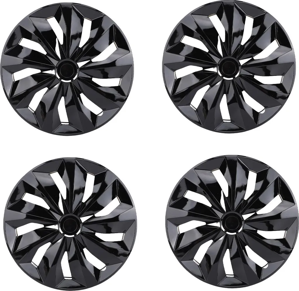 Enjoliveurs 14 pouces noirs clipsables et résistants aux chocs x4