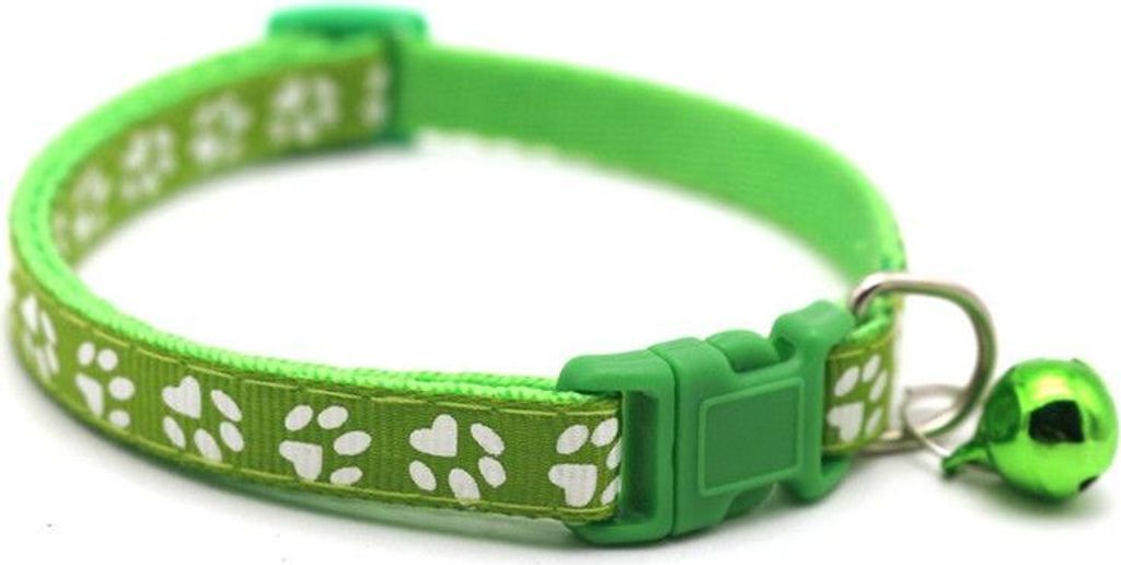 Halsband für Kätzchen/Katze Pfote 1x19-32cm Grün