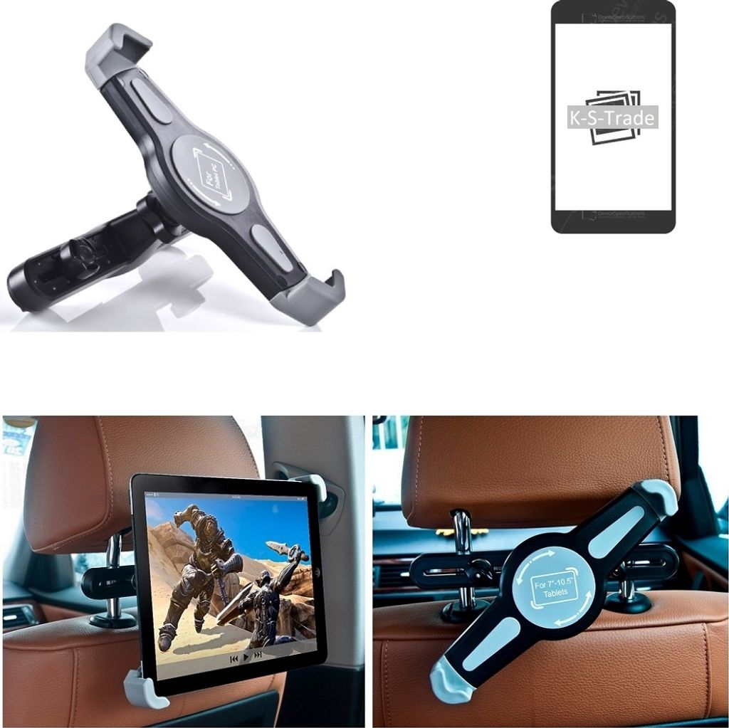 K-S-Trade Tablethalterung kompatibel mit Archos Oxygen 101 S KFZ Kopfstützen Halterung 360° Auto Sitzhalterung Headrest Holder Halter Tablet PC