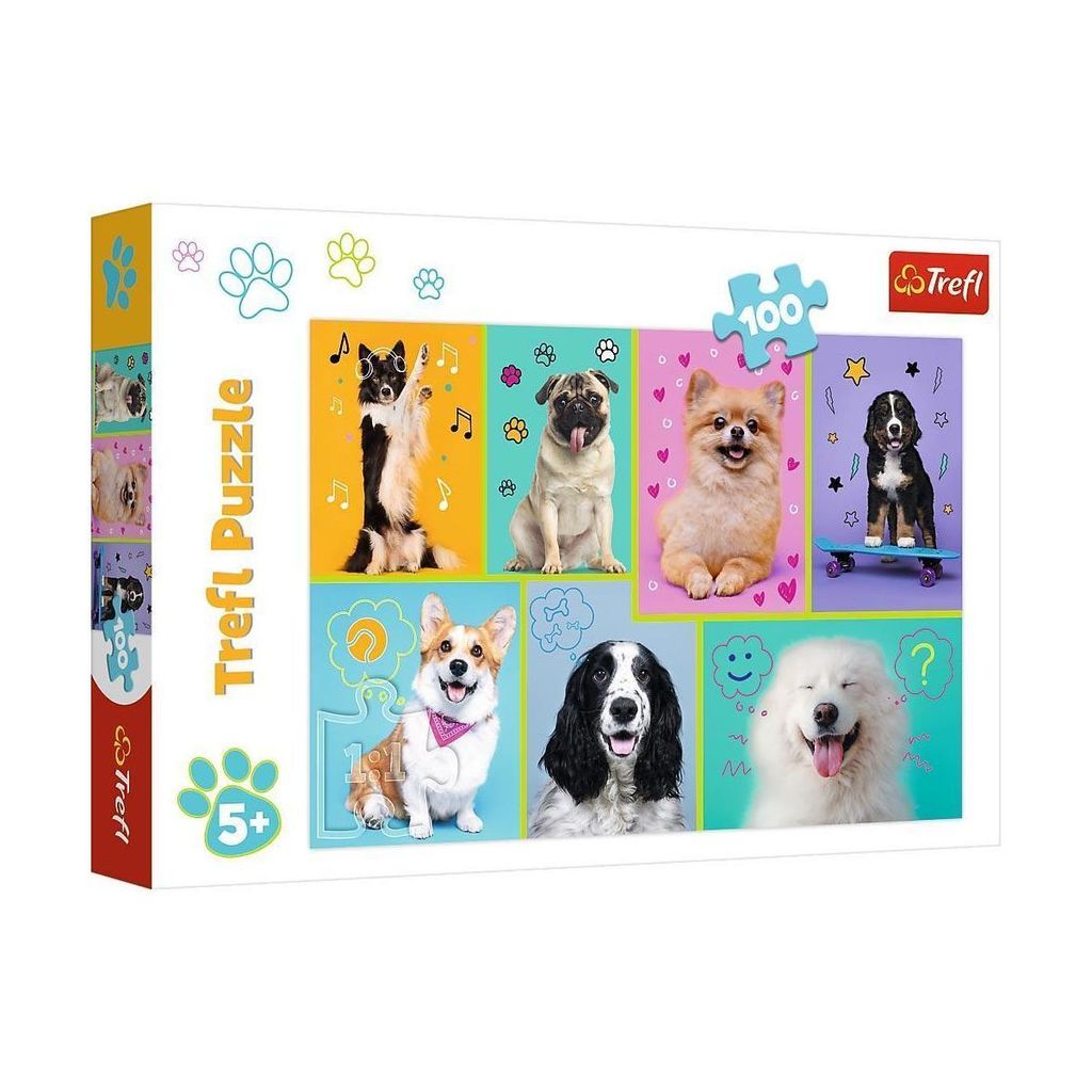 TREFL PUZZLE 100 Ve světě psů 16421 Obrázek produktu 