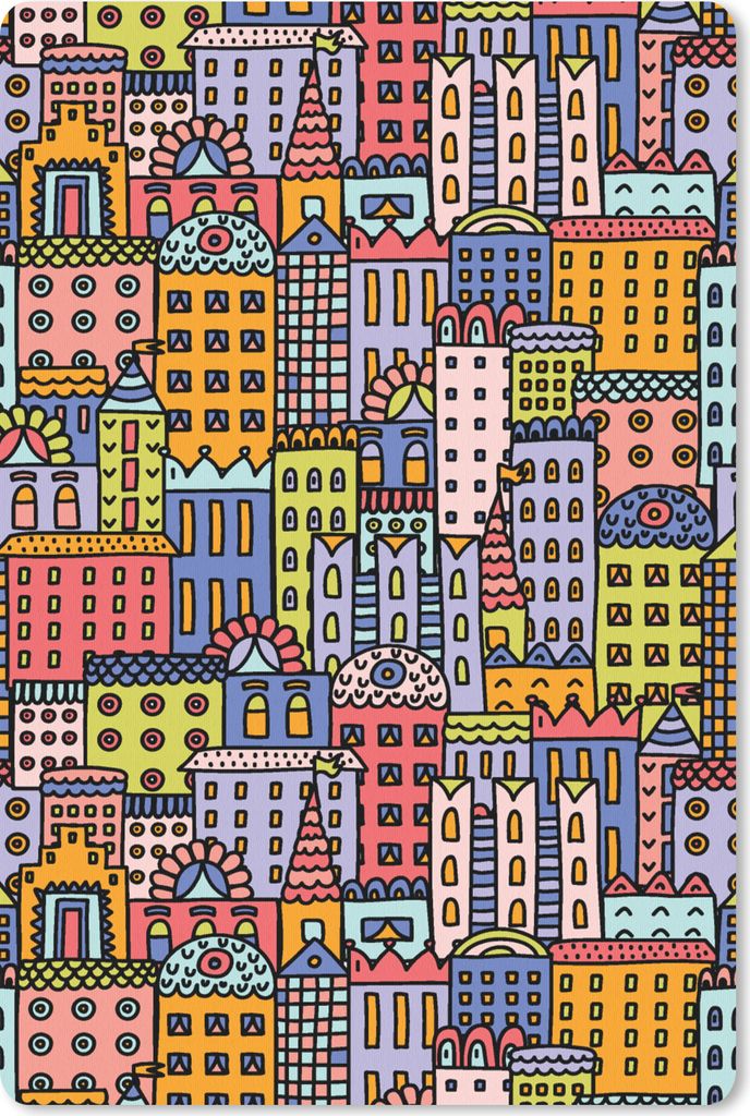 MuchoWow Mauspad Mousepad Haus - Regenbogen - Muster 18x27 cm - Mousepads - Maus Mat - Pad - Mausunterlage