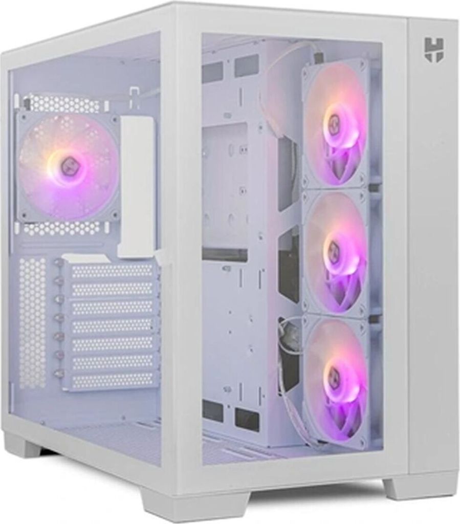 NOX Hummer Astra, Midi Tower, PC, Weiß, ATX, ITX, micro ATX, Stahl, Gehärtetes Glas, Gaming