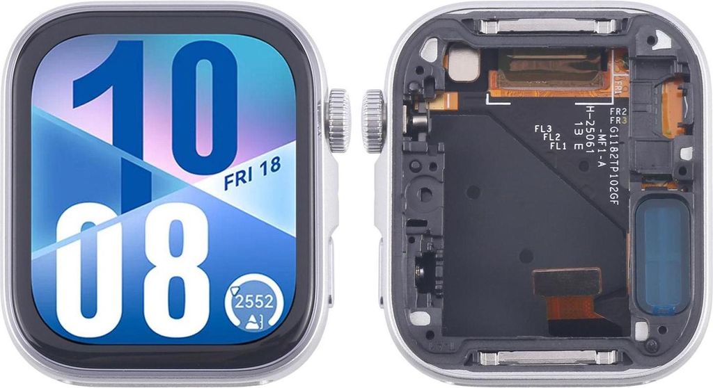 Für Huawei Watch Fit 4 LCD Display Ersatzteil mit Rahmen Silber Reparatur