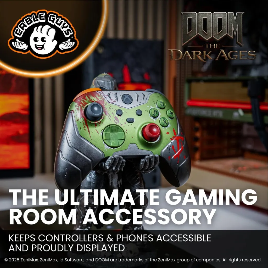 Figurine Support Manette Gaming Doom Slayer Cable Guys Taille Unique