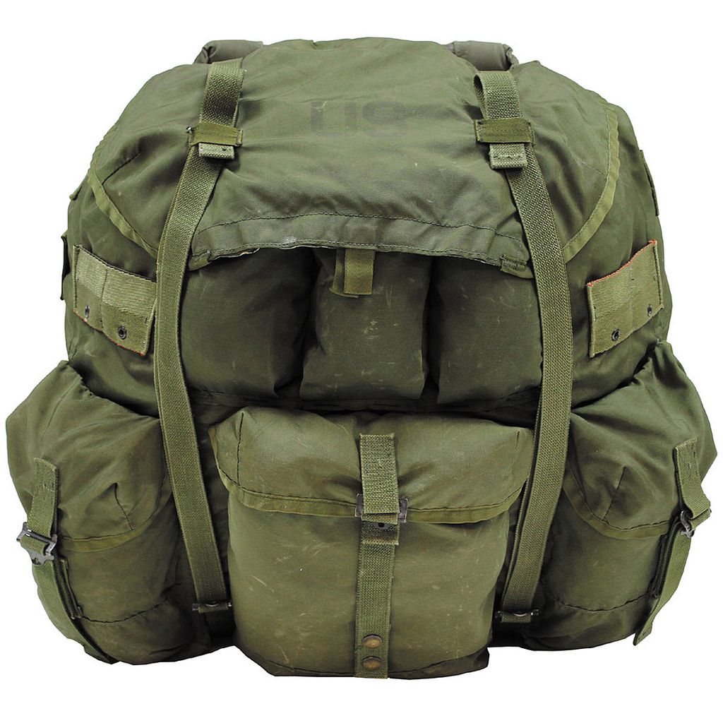 Alice Pack Rucksack oliv 100L mit Außengestell reißfest Produktbild 
