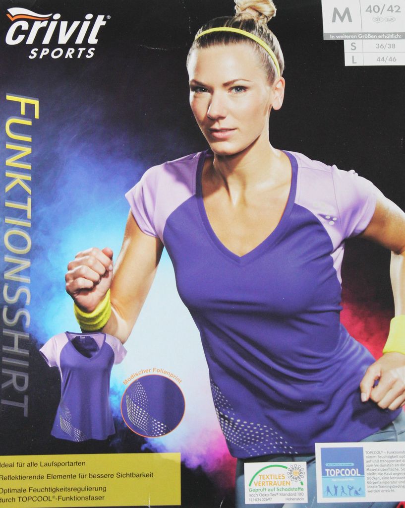 Damen Funktionsshirt Crivit Sports M 40/42 lila