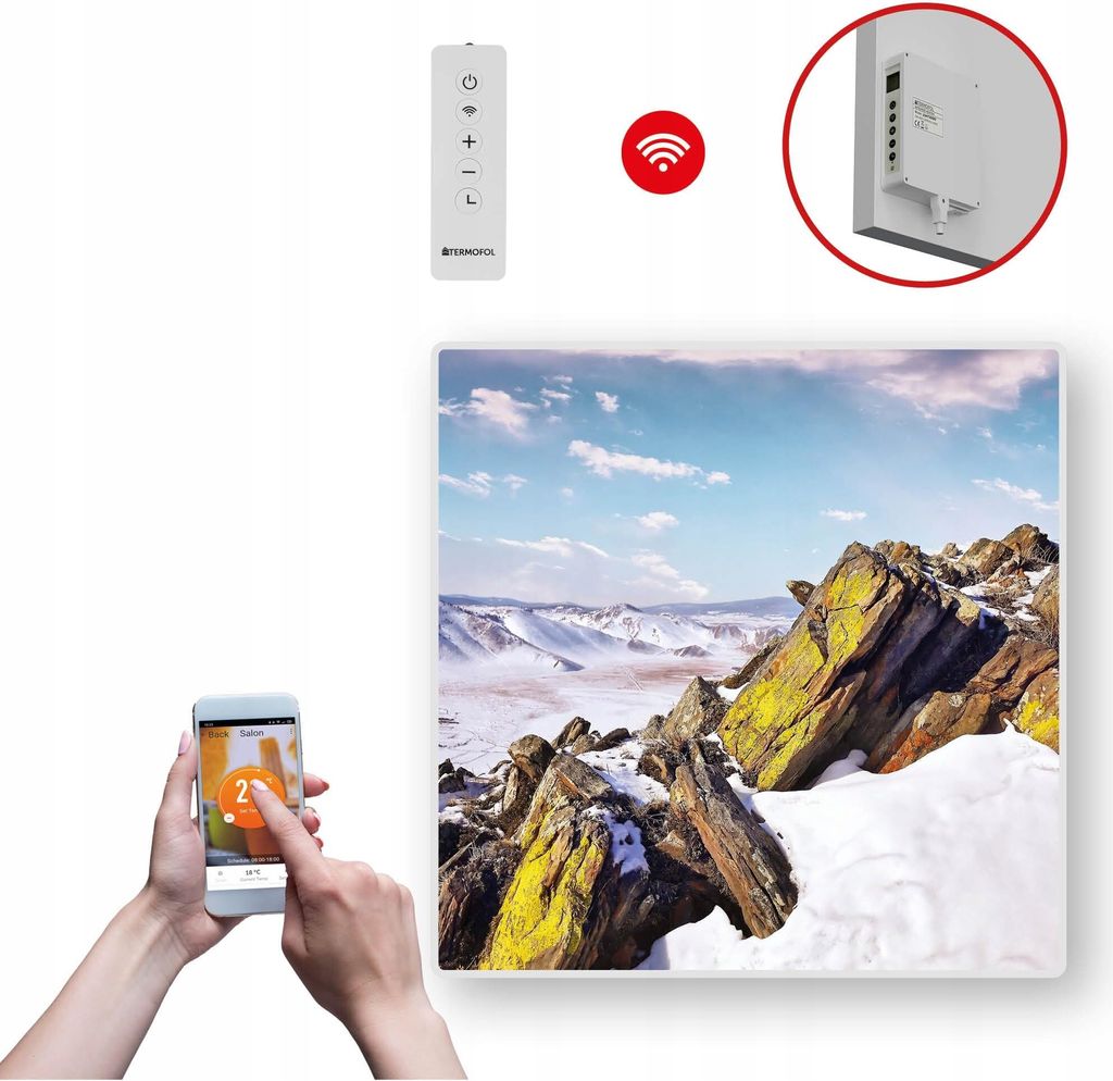Termofol TF-SWT Infrarot Wandheizung - Wandheizung Elektrisch - Berg3 - 350W - 60x60 cm
