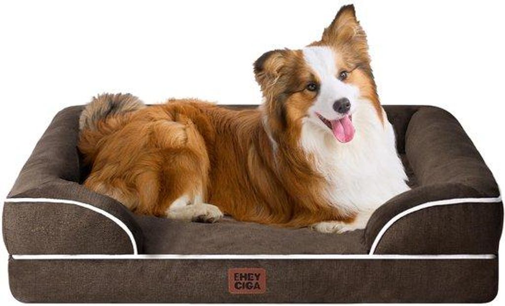 Orthopädisches Hundebett für große Hunde, 104 x 69 x 15 cm, Hundekissen aus Traumstoff, Waschbarer Hundesofa, Wasserfest, Antirutsch, Hundesofa ...