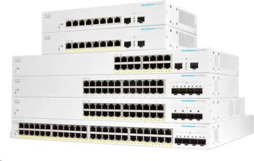 Cisco CBS220-24P-4X, Zarządzany, L2, Gigabit Ethernet Zdjęcie produktu 