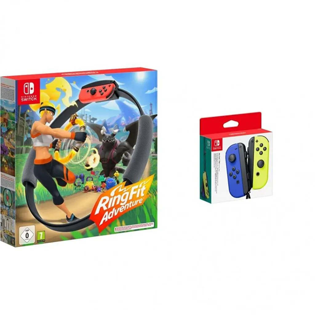 Jeu de Fitness Ring Fit Adventure NSW avec Anneau Élastique et Sangle Jambe