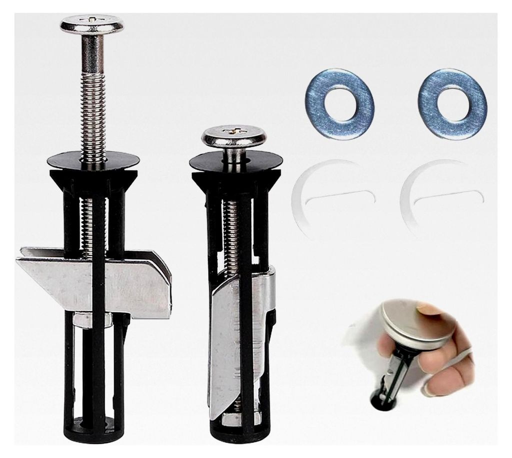Toilettensitz Bolzen Set 2 Stück Edelstahl Schrauben und Muttern für Toilettendeckel