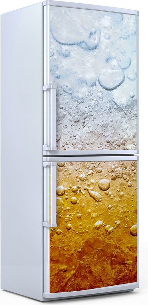 Kühlschrankdekoration 60x180 cm Aufkleber auf dem Kühlschrank - Eis kalt Getränk