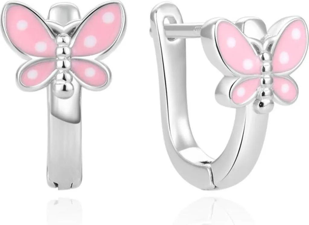 Boucles d'oreilles fille papillons en argent - Idée cadeau anniversaire