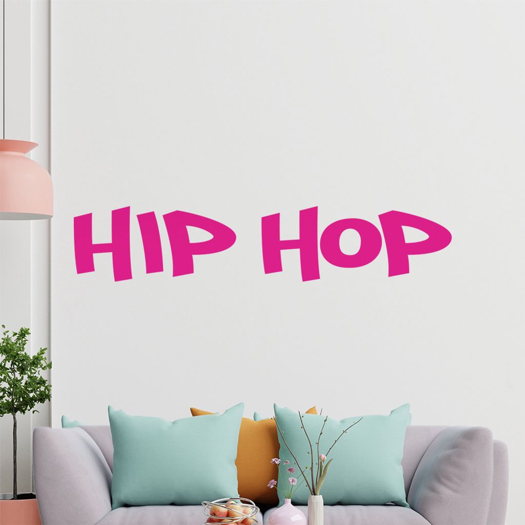KIWISTAR HipHop Font - Oldschool Rap Graffiti Beat Bass Drums Wandtattoo in 6 Größen - Wandaufkleber Wall Sticker - Dekoration, Küche, Wohnzimme...