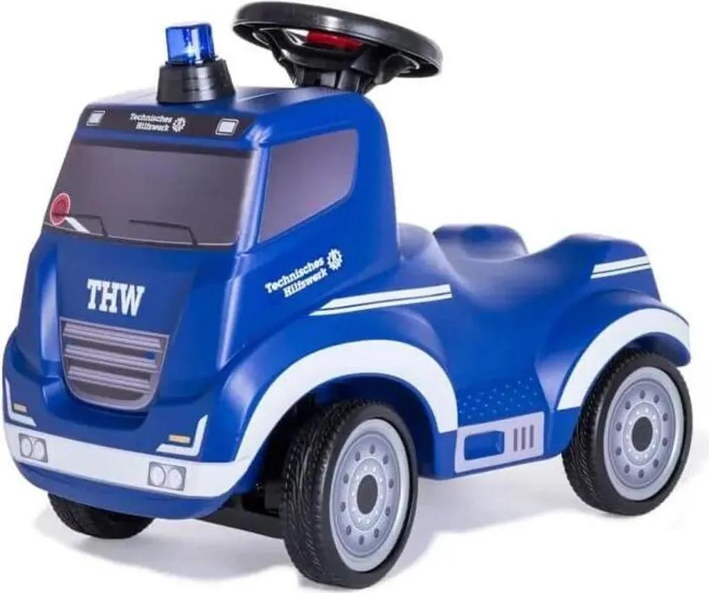 Voiture à pédales type Camion Ferbedo THW avec pneus silencieux pro