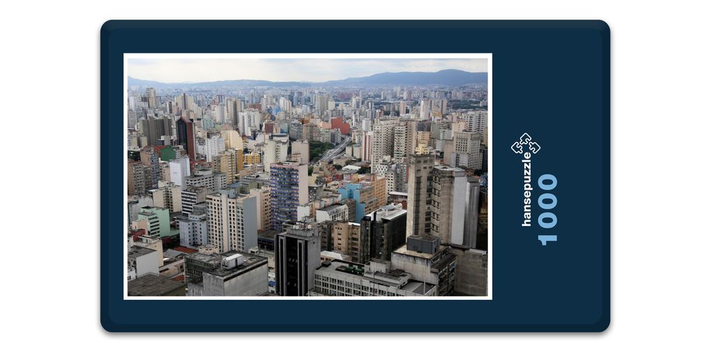 hansepuzzle 13024 - Sao Paulo Puzzle, 1000 Teile, Gebäude, 60,0 x 46,0cm mit hochwertiger Aufbewahrung, Kartonbox und wiederverschließbarem Beutel