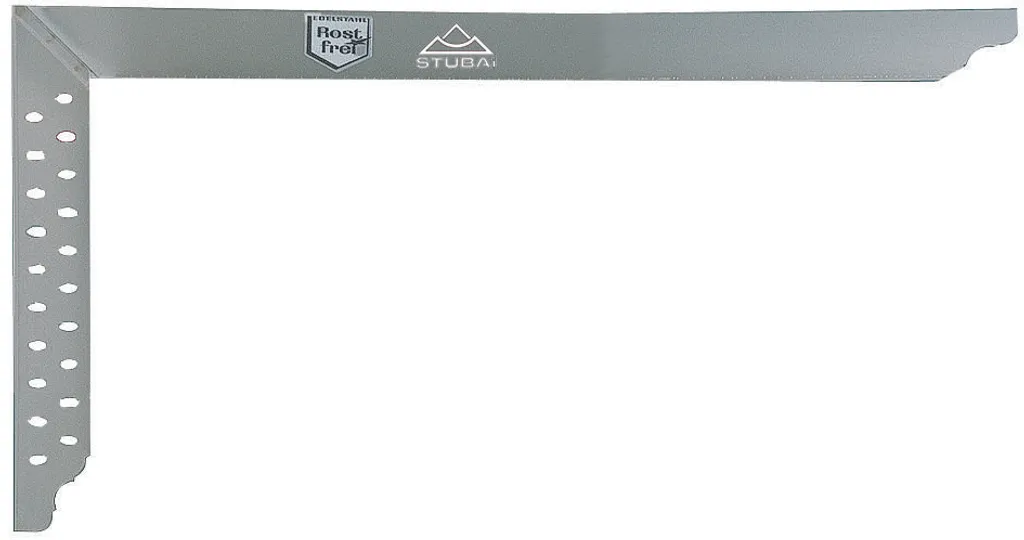 STUBAI Équerre de charpentier en acier inoxydable 700 mm avec trou
