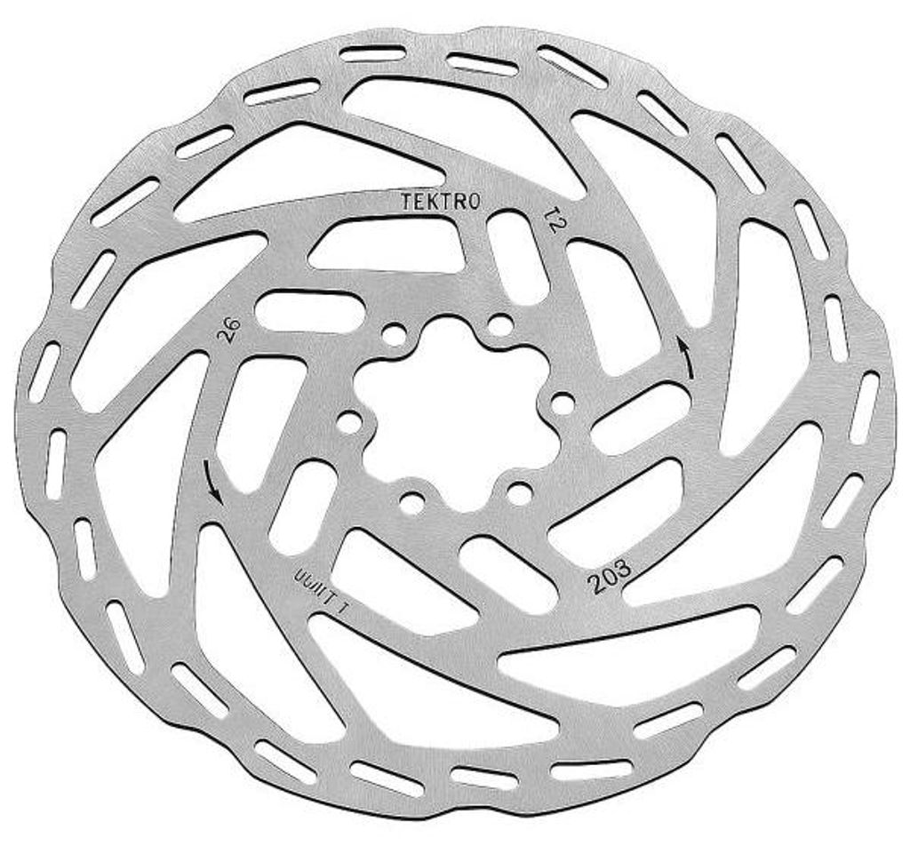 Tektro Bremsscheibe TR203-54 203mm 2,3mm 6-Loch Silber Produktbild 