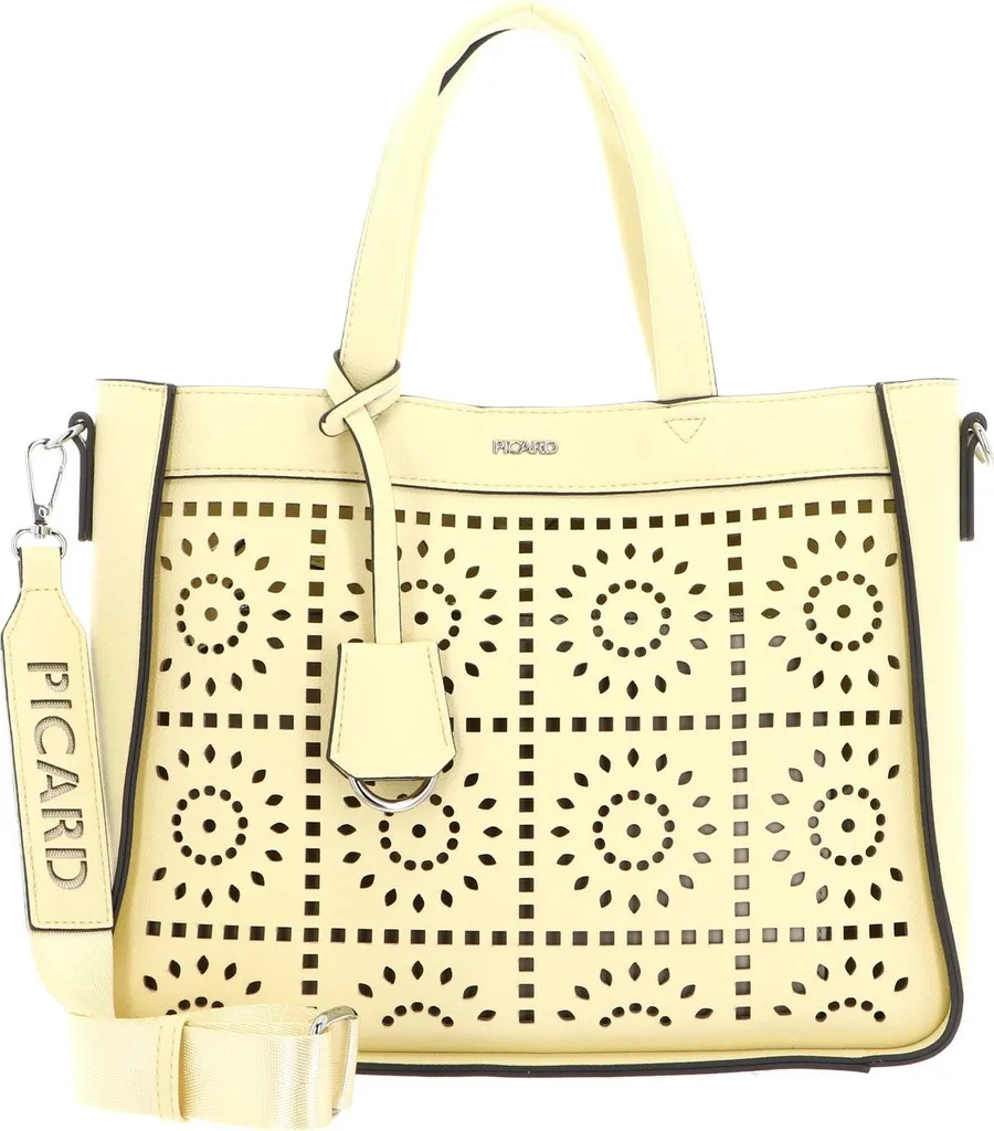 Grand sac à main cabas Madeira Picard jaune citron pour femme élégante