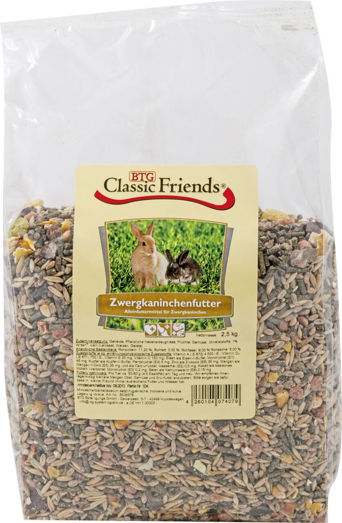 Classic Friends Zwergkaninchenfutter 2,5kg