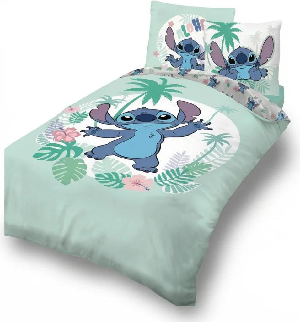 Disney Stitch Blau Kinder Mikrofaser Bettwäsche 2tlg. Set 135-140x200 65x65