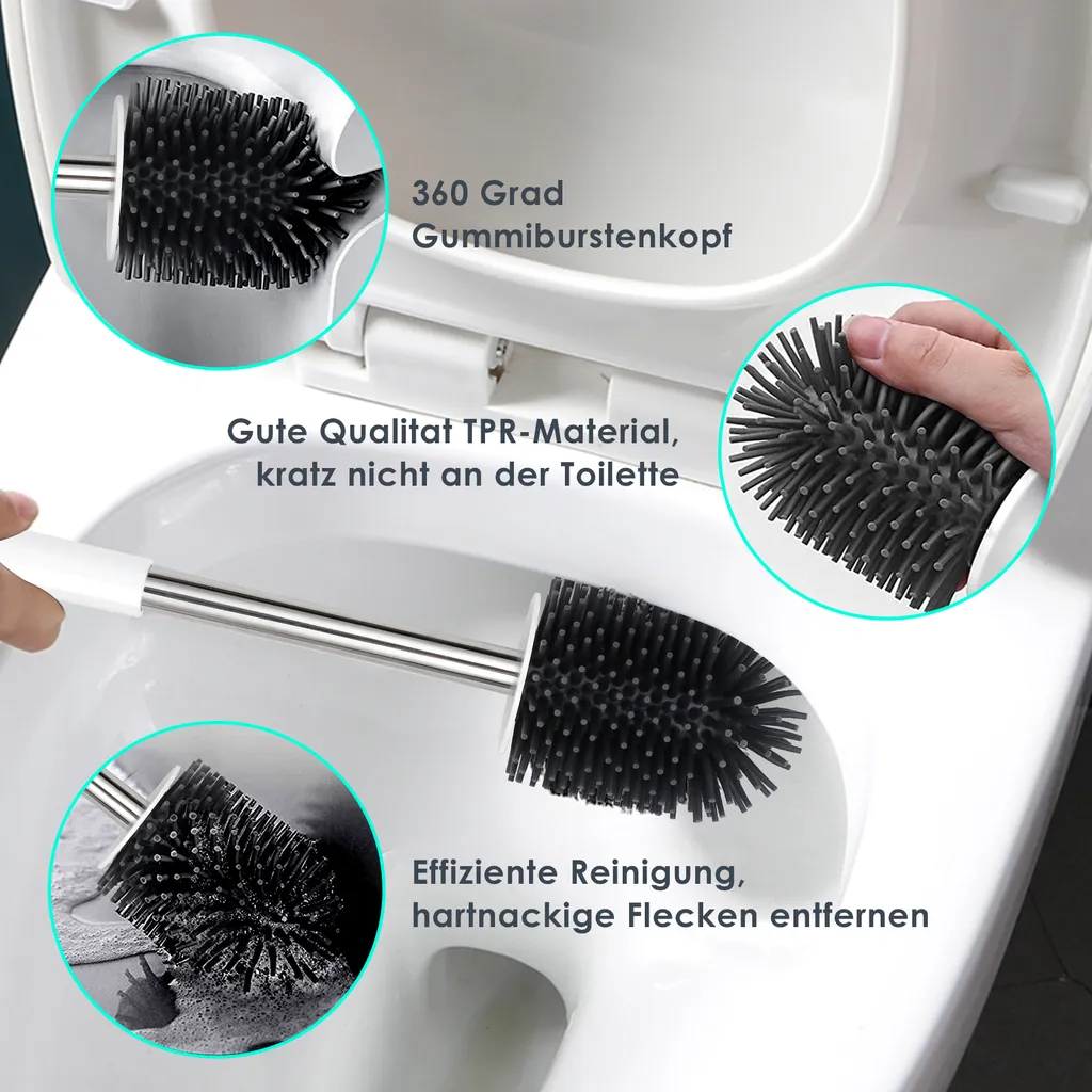 Scopino WC Silicone Autopulente - Mai più Gocce sul Pavimento - 6