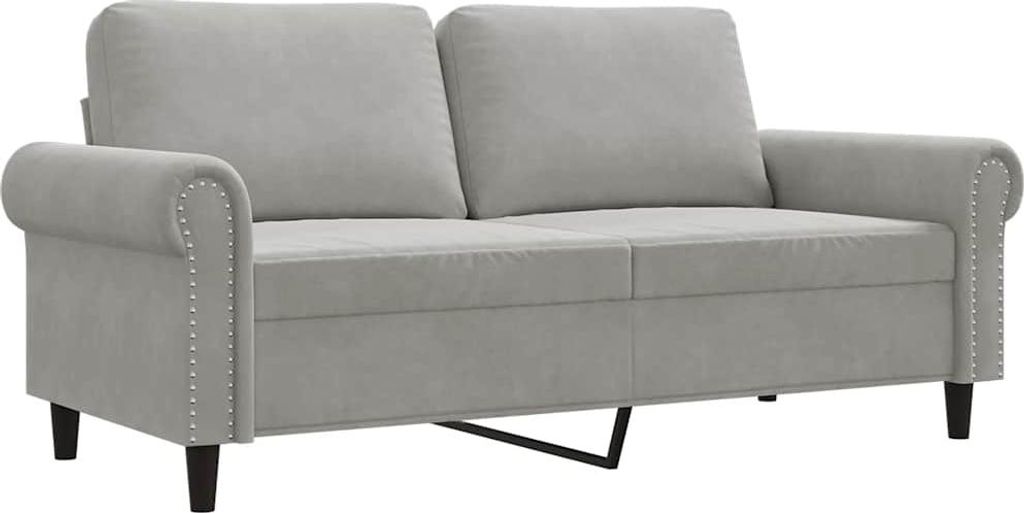 vidaXL 2-Sitzer-Sofa Hellgrau 140 cm Samt